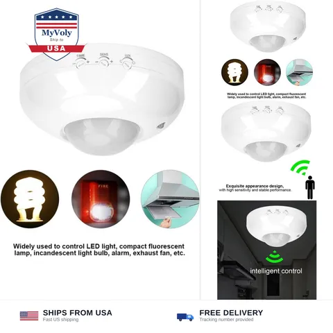 Occupancy Sensor Light Switch, 360 Degree PIR Motion Light Switch 110V‑240V M...