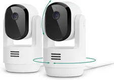 Arlo Essential Indoor Pan Tilt Zoom Security Camera 2K Wired - 2-Cam | 360° Pan