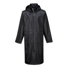 Portwest S438 Mens - Rain Jacket Hood And Pockets Black Large