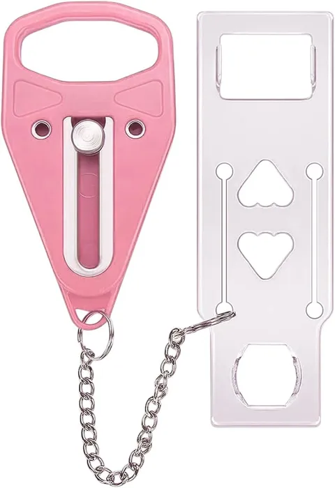 Portable Door Lock Extra Security Essential Safety & Privacy Travel Lockdown, Pr