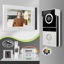HOMSECUR 7" Video Door Phone Intercom Doorbell With Electrical Lock Night Vision