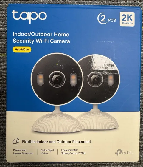Tapo 2K 3MP Indoor Outdoor Security Camera 2 Pack White C113 Weatherproof