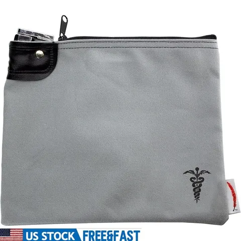 Heavy Duty Secure Medication Storage Lock Bag W/ Tamper Evident Design New