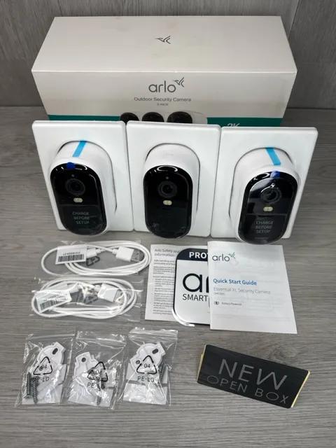 Arlo Essential XL 3rd Gen VMC3082 3-Pack 2k Outdoor Security Camera (A1D032892)