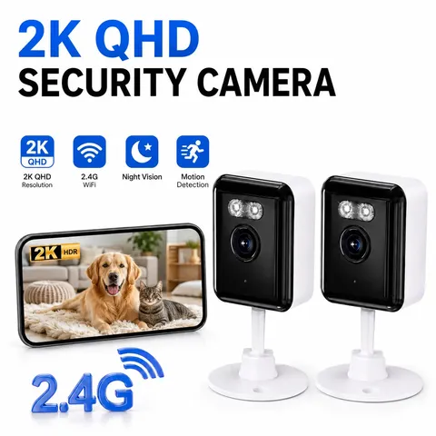 2-Pack Indoor Pet Camera, 1080P HD Wifi Security Camera for Dogs Cats Baby Monit