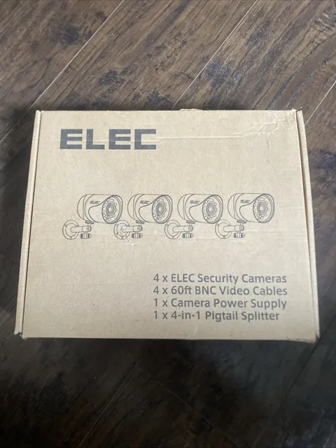 Elec C10 4 Security Camera Kit (Read Description) *Only 3 Cameras* B4-107