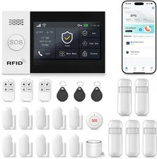 Alarm System for Home Security,4Pcs Wifi+Gsm/4G Door/Windowalarmsystem Kit,With
