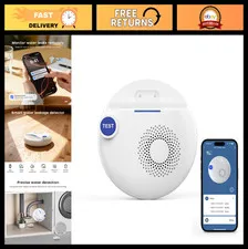 Wireless Water Leak Detector with 100dB Alarm, Smart App Alerts for Home Use