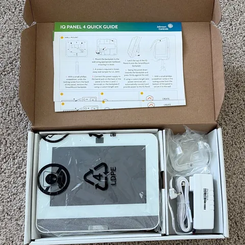 Qolsys IQ Panel 4 Touchscreen Alarm Panel, Z-Wave Alarm.com, White IQP4088