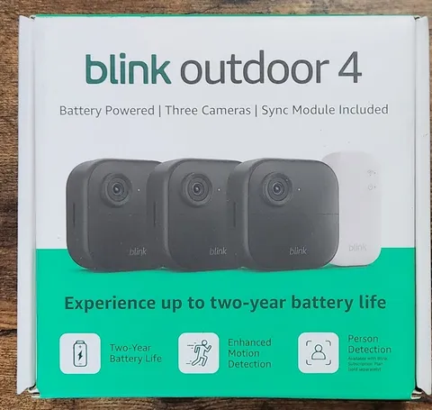Blink Outdoor 4, (4th Gen 2025) Wireless 3 Camera Security System + Sync Module