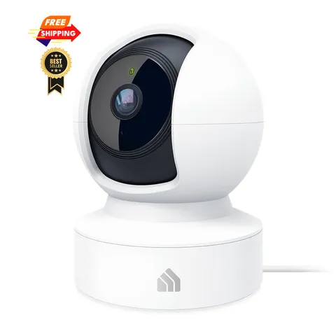 Kasa 2K+ Indoor Pan/Tilt Wired Security Camera, 1 Count (Pack of 1), White