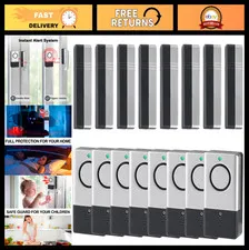 120DB Door Window Alarms - Home Security System, Kids Safety, 8 Pack Pool Alarm