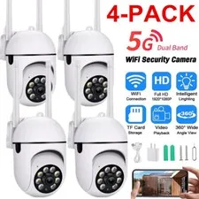 4Pack Wireless 5G WiFi Security Camera System Smart Outdoor Night Vision 1080P
