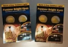 Lot of 2 Forever Bright Eyes TEK501 Motion Activated LED Sensor Lights – New