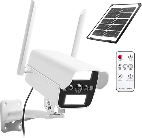 Solar Fake Security Camera with Motion Sensor Light&Audio& Sound&Doorbell for Ou