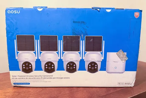 Security Cameras Outdoor Wireless, 4 Cam Kit, Solar Powered.360 Pan 