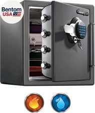 Waterproof and Fireproof Alloy Steel Digital Safe Box for Home with Code Button 