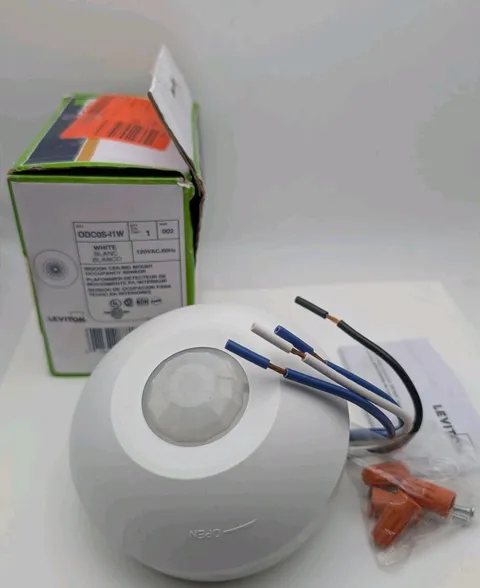 Leviton ODC0S-I1W 120V 1000W PIR Ceiling Occupancy Sensor Self-Contained - White