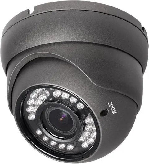 Security Systems INS-D1200G Outdoor 3 Axis IR Dome Camera, 1000TVL 2.8Mm to 12Mm
