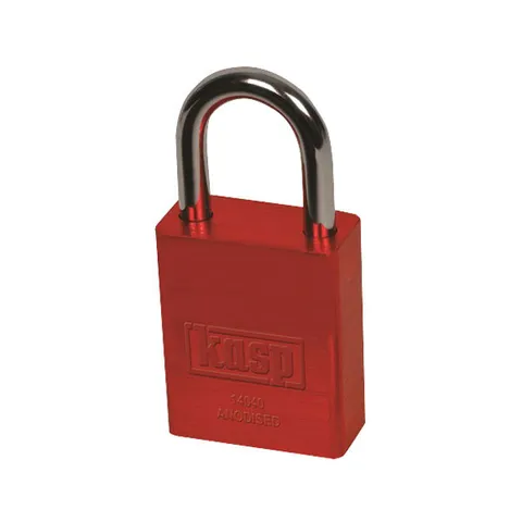 Kasp K14040REDD Solid Aluminum Lock 40mm - Red