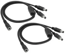 HCFeng DC Power Y Splitter Cable,DC 5.5mm x 2.1mm 1 Female 1.6ft (0.5m), 1to2