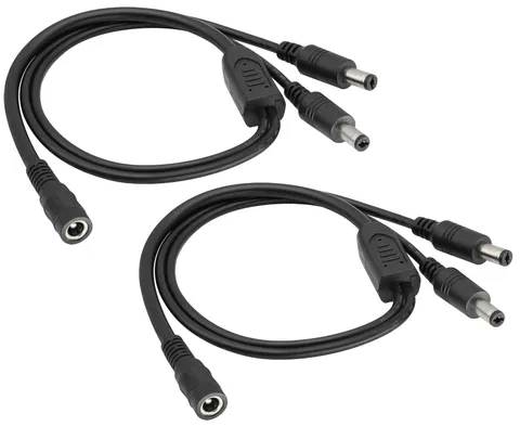 HCFeng DC Power Y Splitter Cable,DC 5.5mm x 2.1mm 1 Female 1.6ft (0.5m), 1to2