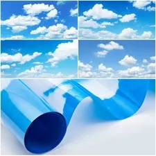 Amylove 4 Pcs Fluorescent Light Covers Classroom Ceiling Cloud, White, Blue