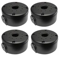Security Camera Junction Box Mount Bracket Waterproof 4 Pack Black