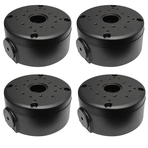 Security Camera Junction Box Mount Bracket Waterproof 4 Pack Black