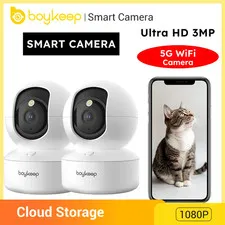 2PCS Upgrade Camera Pet & Baby Surveillance Motion Capture 5G/2.4Ghz, View Remot