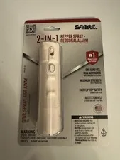 SABRE 2-in-1 Pepper Spray Personal Alarm White Flip Top Keychain F15PA Brand New