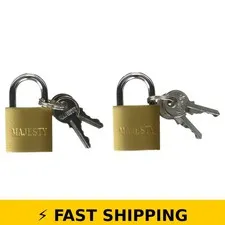 Topzone 25mm Mini Brass Padlock with 2 Keys