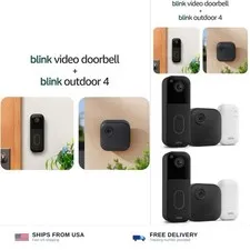 Blink Video Doorbell + Outdoor 4 – Wireless smart security cameras, head-to-t...