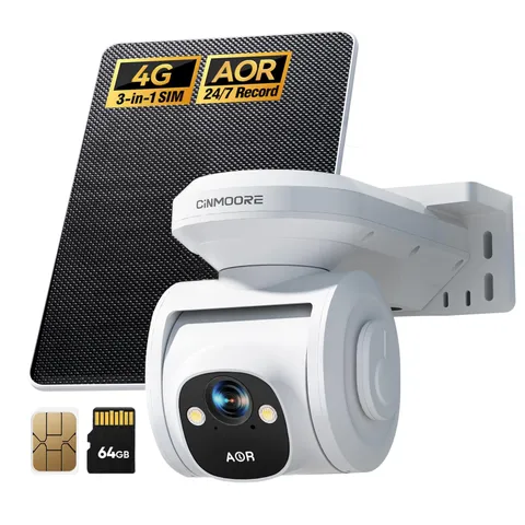 Upgraded 2.5K 4G LTE Wireless Solar Security Camera Outdoor, 18000mAh Battery...