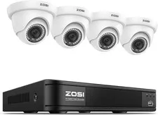 1080P H.265+ AI Home Security Camera System with 4 Weatherproof Cameras