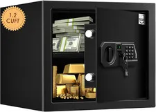 Fireproof Safe Box 1.2 Cuft Electronic Digital Security Box, Keypad Small Lock B