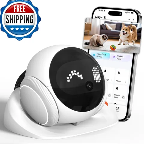 Honey Tour 1080P Moving Pet Robot Camera, Smart Home Security Robot Auto
