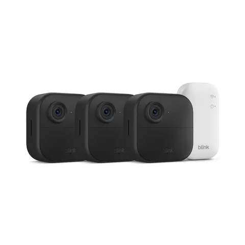 Blink Outdoor 4 1080p Smart HD Wireless Security 3-Camera System Black Excellent