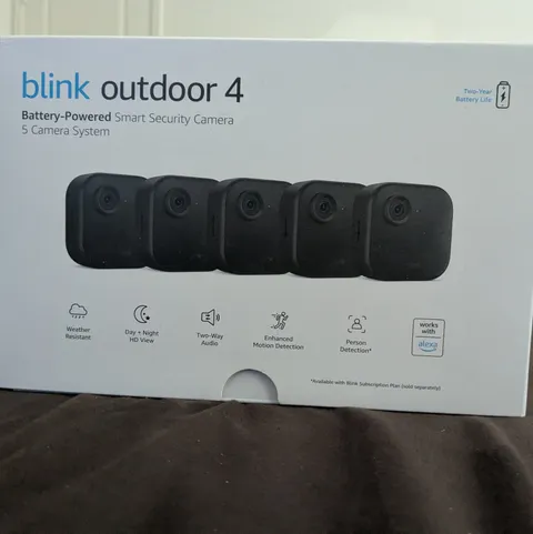 Blink Outdoor 4 Wireless Battery Outdoor 5-Cam System 1080p Alexa 2-Way