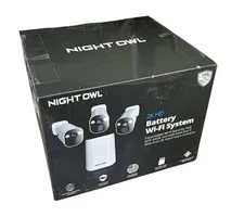 Night Owl 2K HD Battery Wi-Fi System Security Hub and 3 Cameras (White)