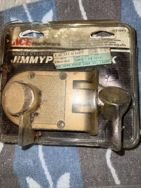 Vintage Single Cylinder Jimmy Proof Model 52875 Double Door Entry