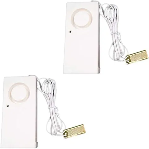 2PCS Water Leak Alarm Flood Sensor 120dB Overflow Detector for Home Kitchen Bath