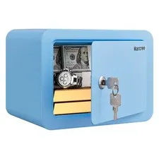 Mini Safe Box, 0.23 Cub Home Safes for Kids, Steel Money Box with Key Lock, S...