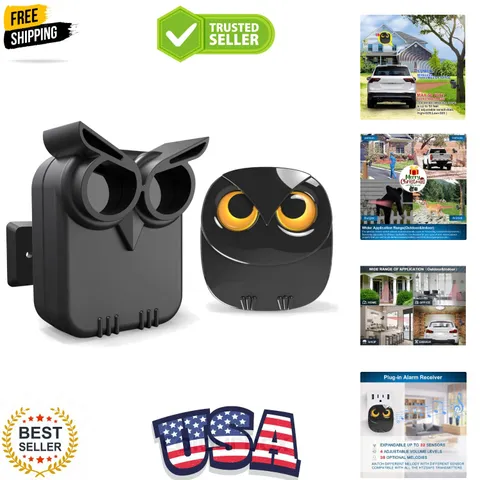 Driveway Alarm- 1/2 Mile Long Range Motion Sensor- 1 Receiver+1 Sensor | Wire...