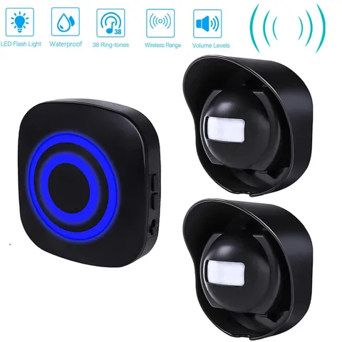 Waterproof 328ft Wireless Driveway Alarm Motion Sensor Alarm Indoor Outdoor H2C8