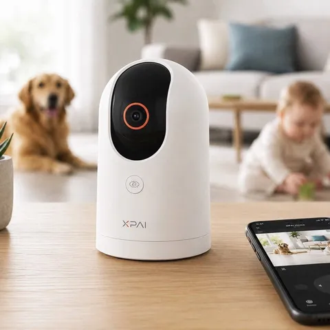 4K 8MP Indoor Security Camera 360 Pan Tilt WiFi 6 64GB SD 2-Way Audio Baby Pet