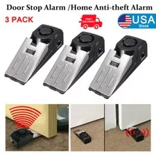 3 PACK Door Stop Alarm Wireless Door Stopper Alert for Home Travel Security Safe