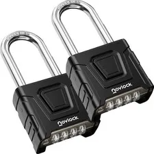 NovLock Outdoor Combination Lock, 2.3” Long Shackle, Weatherproof Padlock | E...
