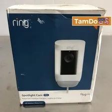 Ring Spotlight Cam Pro Plug-In Outdoor Security Camera, Lights & Siren 3D Motion