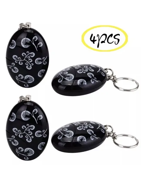 4 Pack 120db Emergency Personal Loud Panic Alarm Keychain Self Defense Device